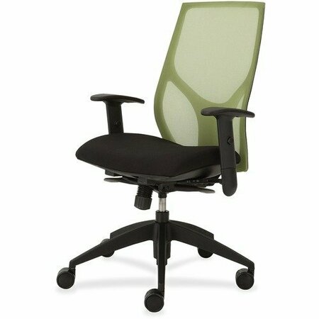 9TO5 SEATING Task Chair, Full Synchro, Hgt-adj T-Arms, 25inx26inx39in-46in, GN/ON NTF1460Y3A8M401